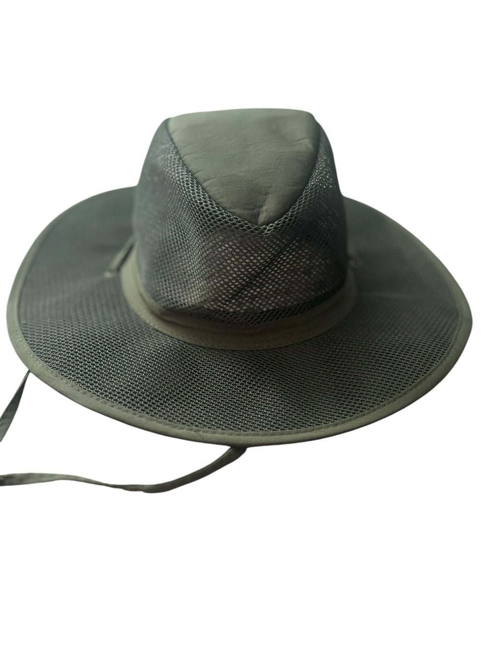 Men's Olive Green Mesh Outback Hat - Breathable Sun Protection